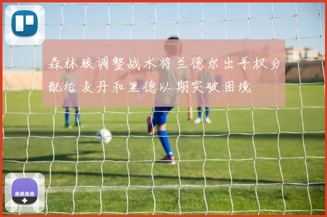 森林狼调整战术将兰德尔出手权分配给麦丹和里德以期突破困境